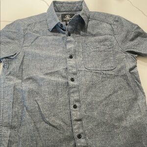 Volcom Blue Button Down Shirt Relaxed Fit